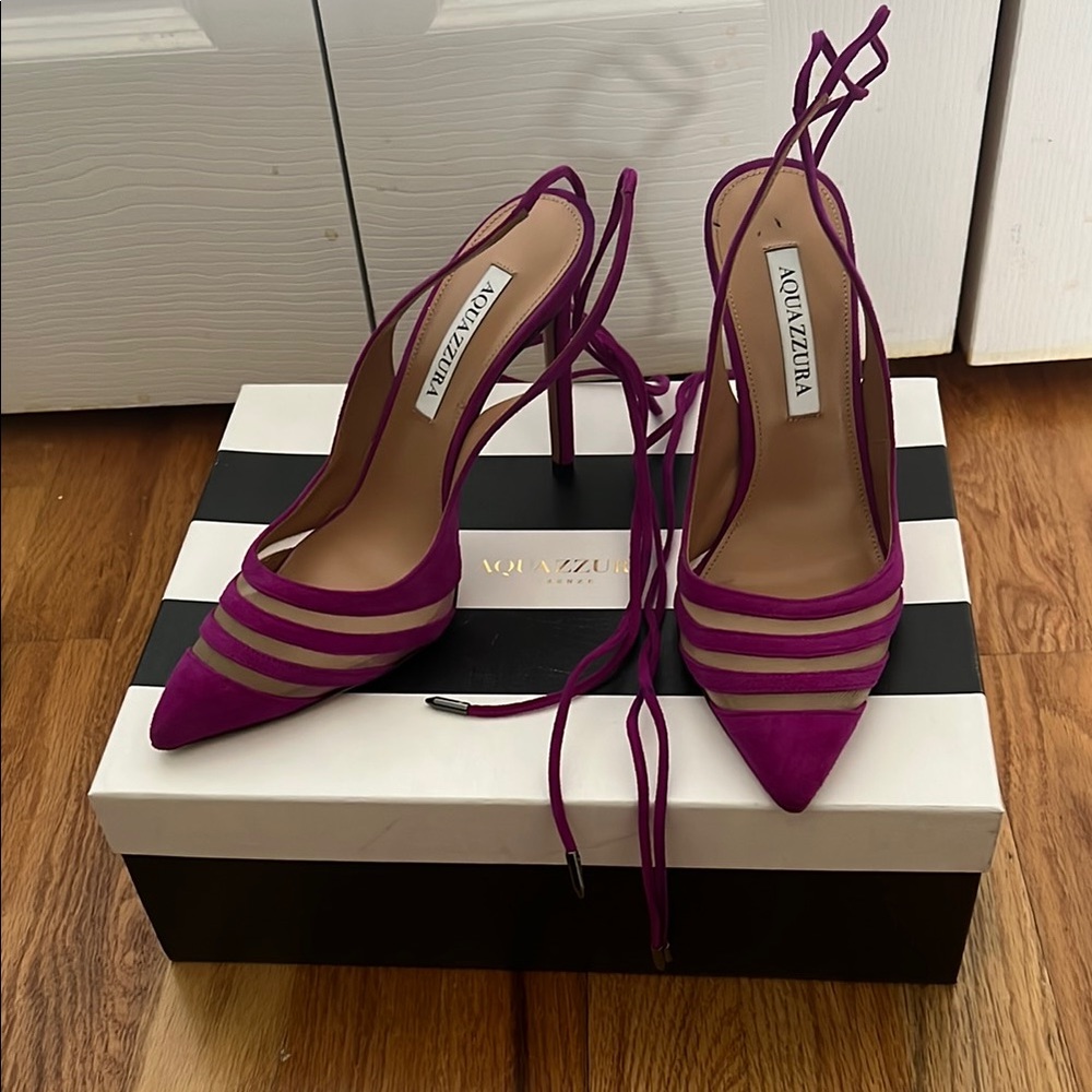 Elegant Purple High-Heeled Pumps